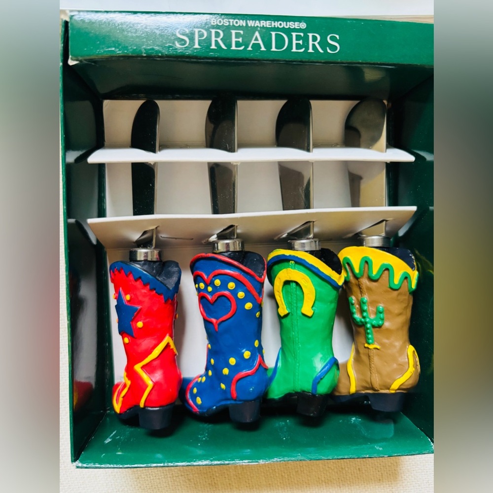 Cowboy Boots Spreader Vintage 1995, Set of 4